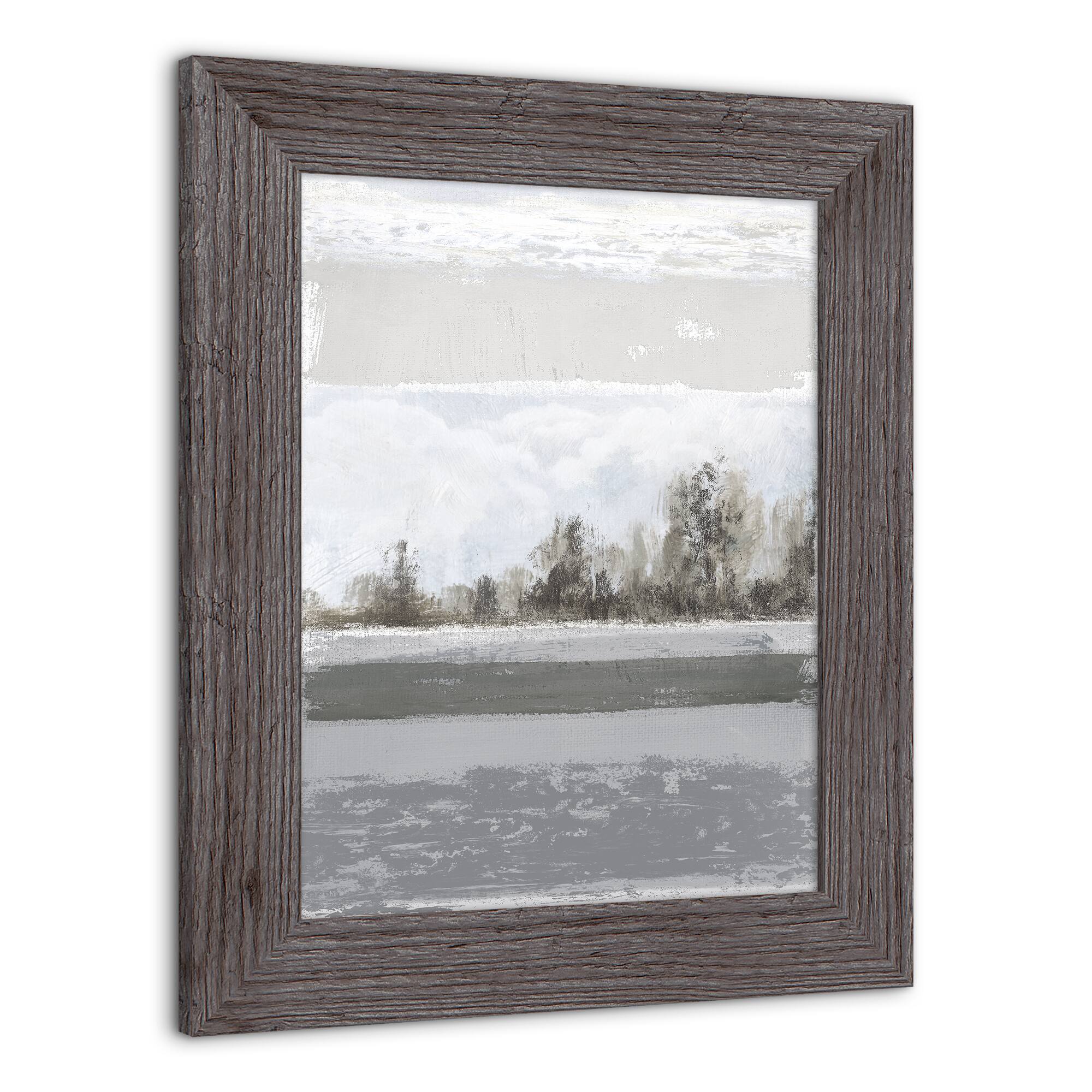 Abstract Landscape & Tranquil Water 11" x 14" Western Framed Print